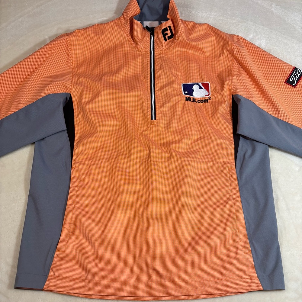 Dryjoy by Footjoy Mens Short Sleeve Baseball Pullover Half Zip Rain Jacket